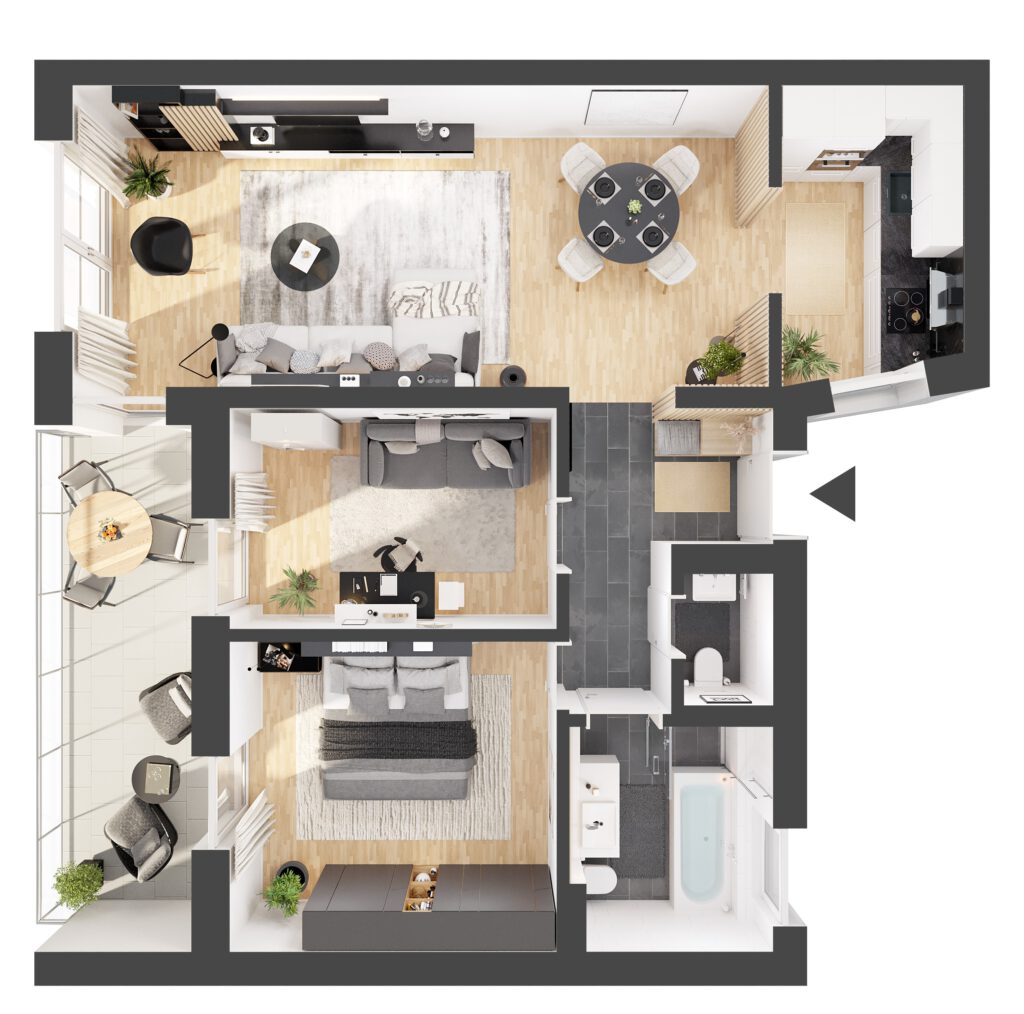 3D-Grundriss 10A Großreuther Straße