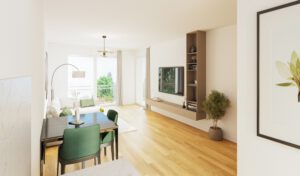 Beispielansicht Wohnzimmer Wohnung B10 Großreuther Straße