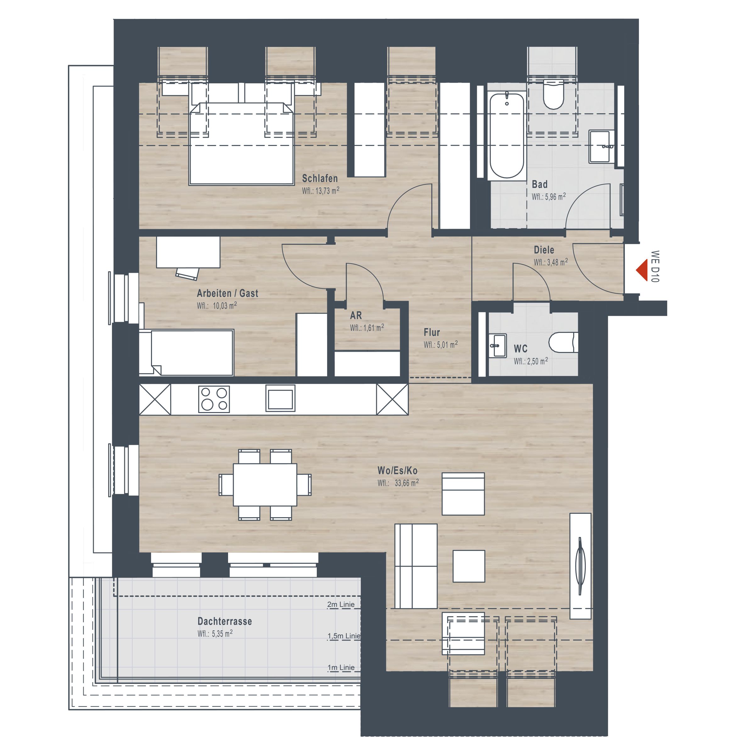 Grundriss WE D10 Gründlacher Gärten