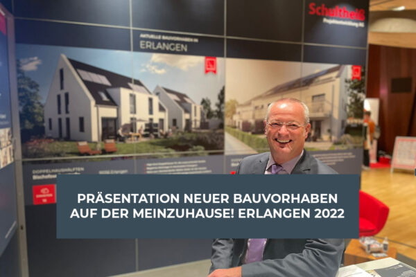 Dr. Hermann Ruttmann am Stand der Schultheiß Projektentwicklung auf der Messe meinZuhause! Erlangen