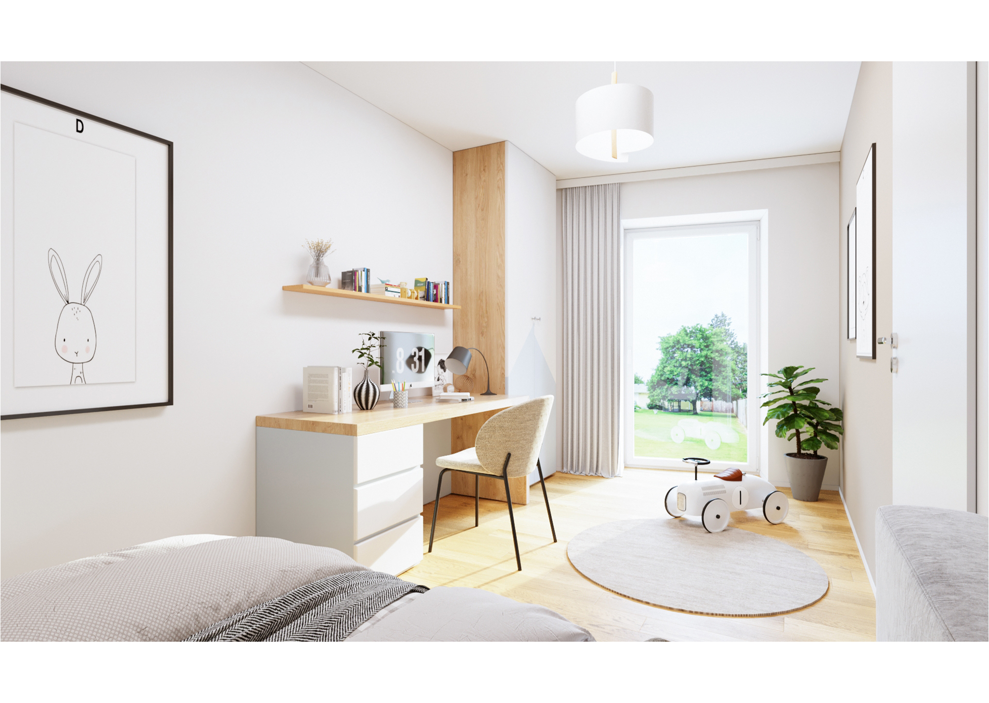 Beispiel für ein Kinderzimmer im Neubau an der Großreuther Straße