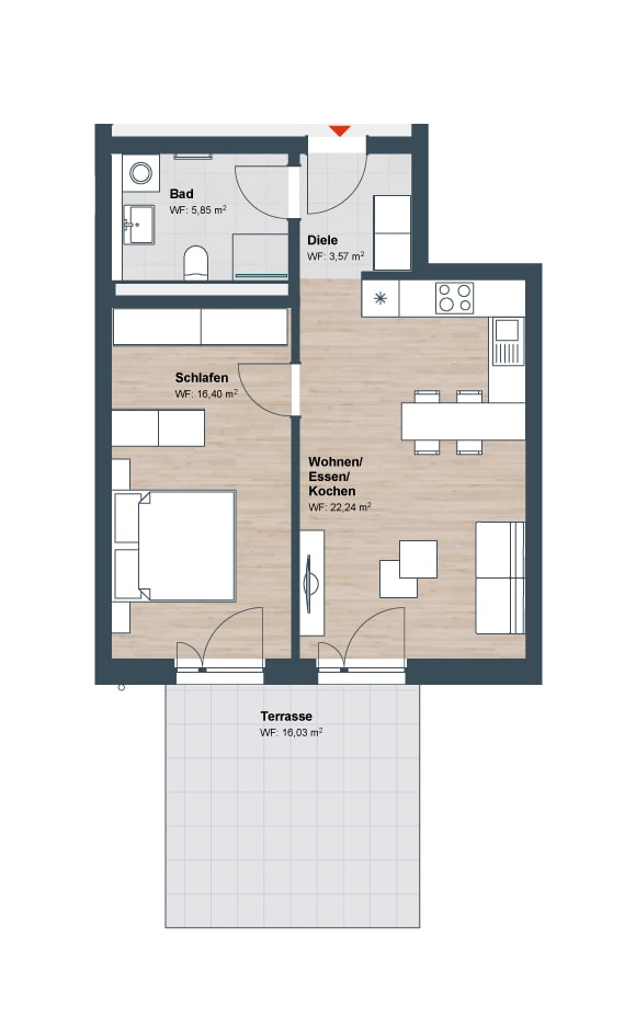 Grundriss WE 02 Der Sailersberg